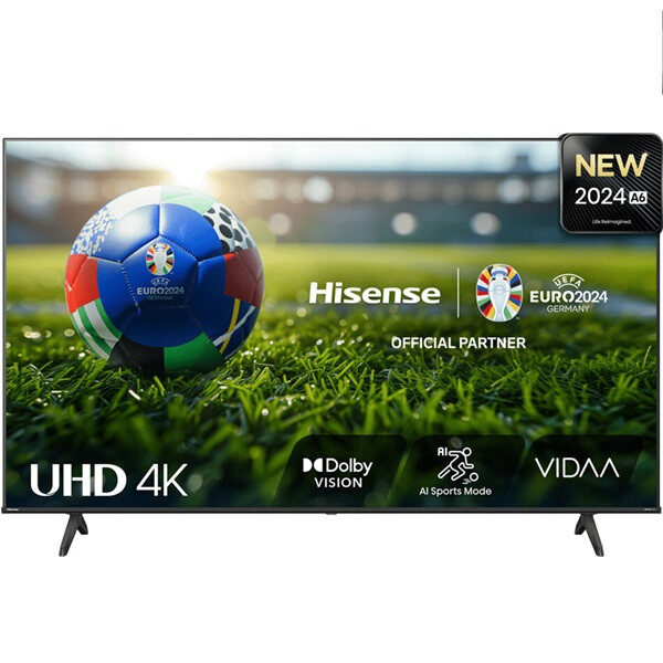 Smart TV HISENSE 55" QLED 4K UHD 55A6N negro